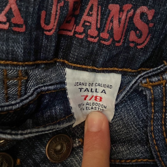 Gently used low rise jeans in size 7/8 - Picture 3 of 9